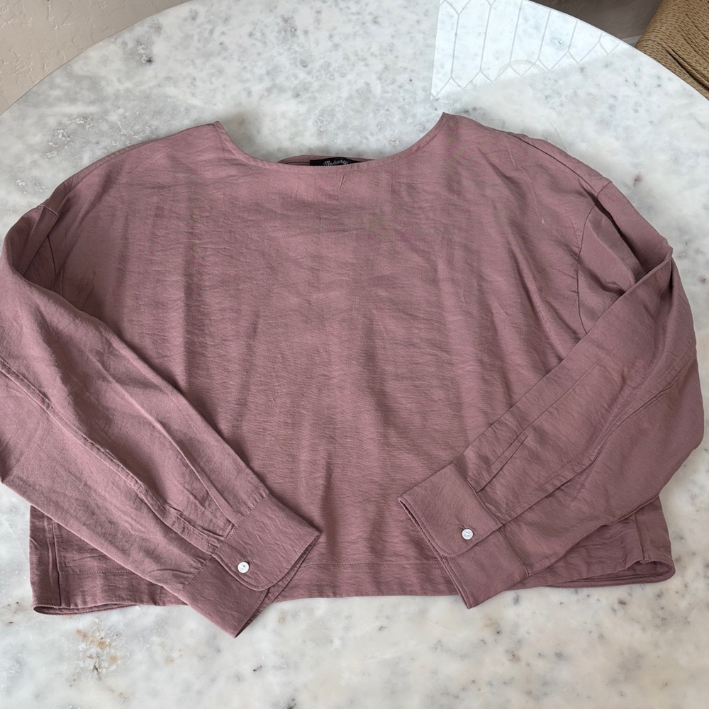 Madewell Dusty Rose Long Sleeve Top